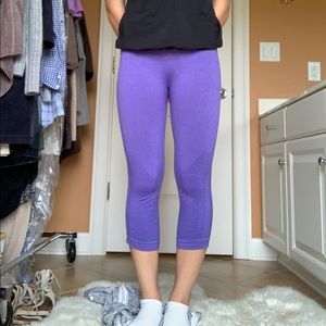 Lululemon cropped purple leggings